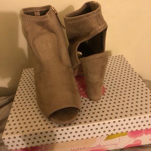 Tan spring booties